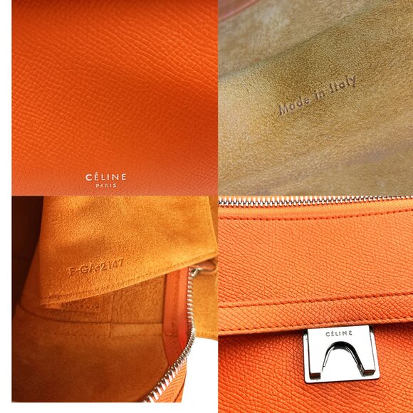 Celine Leather Crossbody Bag Orange - Picture 14 of 15